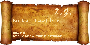 Knittel Gusztáv névjegykártya